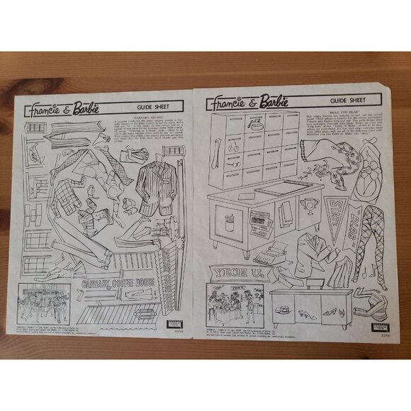 Barbie Ken Francie Fashion Designer Electric Drawing Set Guide Sheets Liddle Kid - Picture 4 of 14